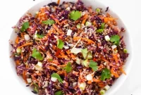 Crunchy Asian Slaw with Sesame-Ginger Dressing