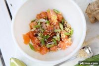 Sesame Salmon Poke Bowl — Low-Carb, Low-Sodium, Gluten-Free