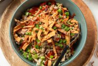 Ground Turkey Egg Roll Bowl with Soy-Ginger Sauce
