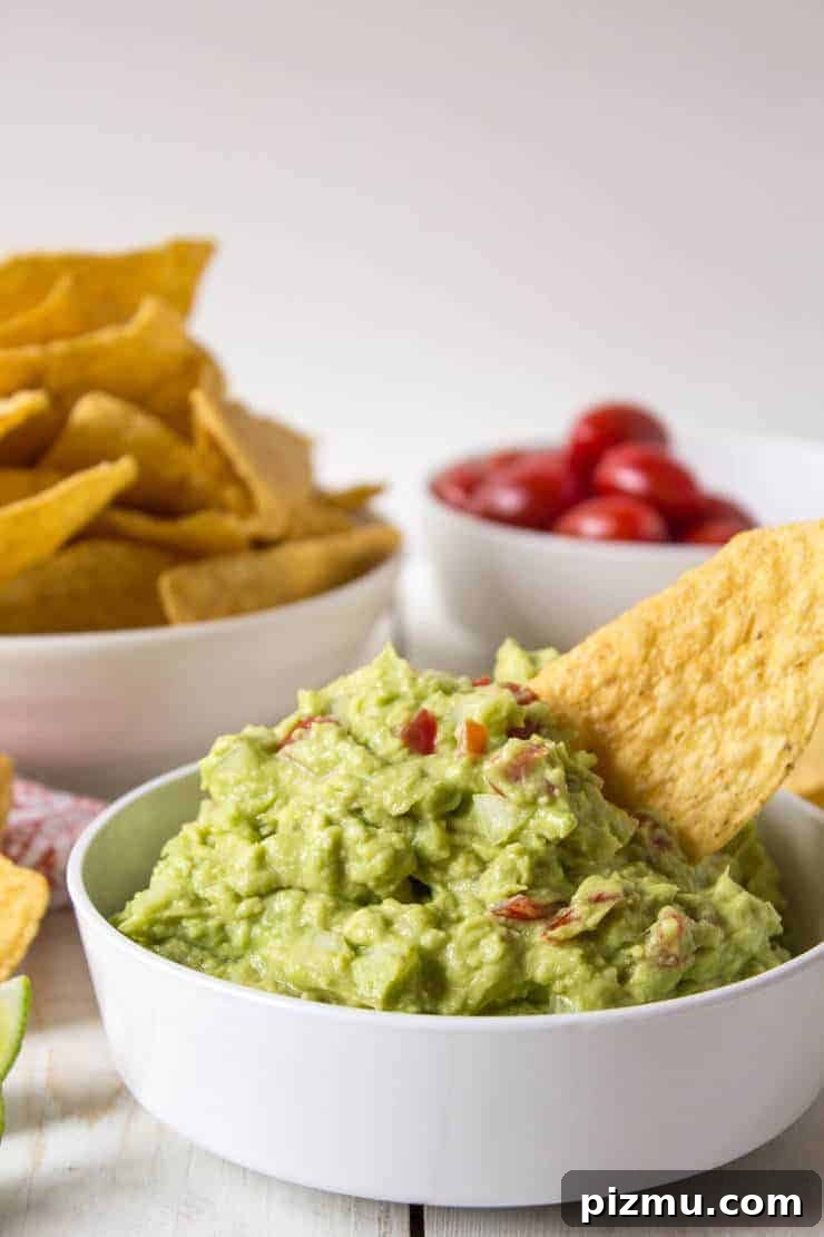 Irresistible Game Day Appetizer Recipes 3 Bowl of homemade guacamole.