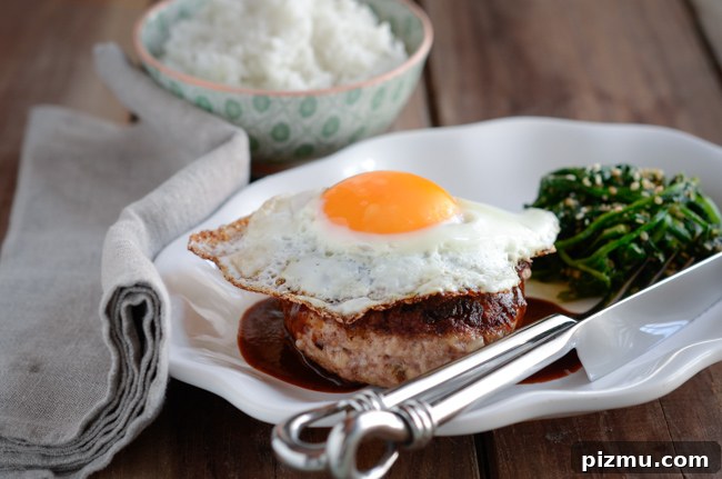 Classic Japanese Hambagu (Hamburger Steak) Recipe 11 Serve hambagu steak with a fried egg on top enjoy the rich flavor.