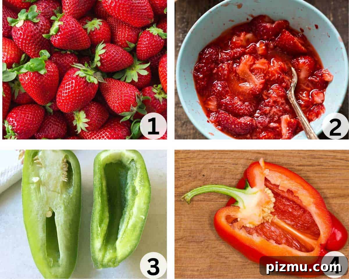 Spicy Jalapeño Strawberry Jam Recipe 5 4 process pictures to make strawberry jalapeno jam.