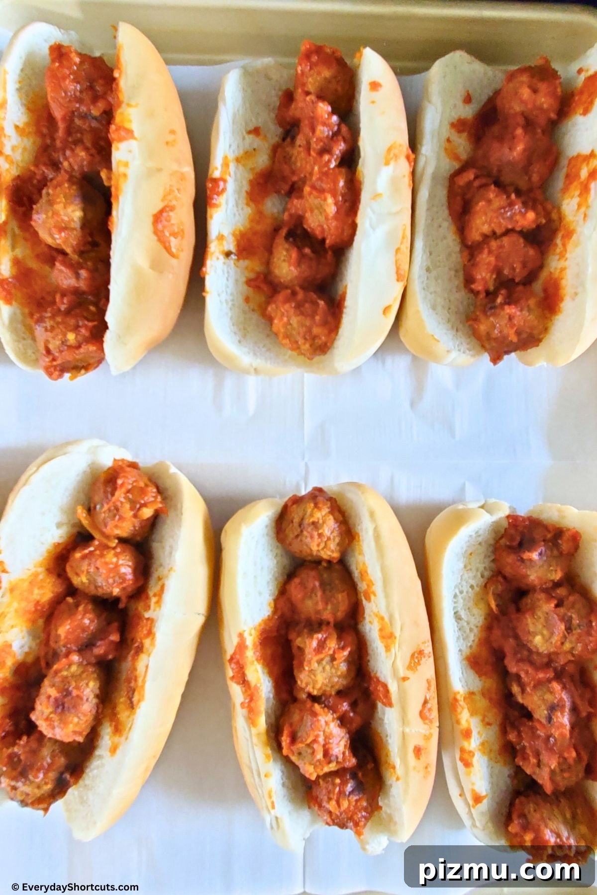 meatballs on sub buns