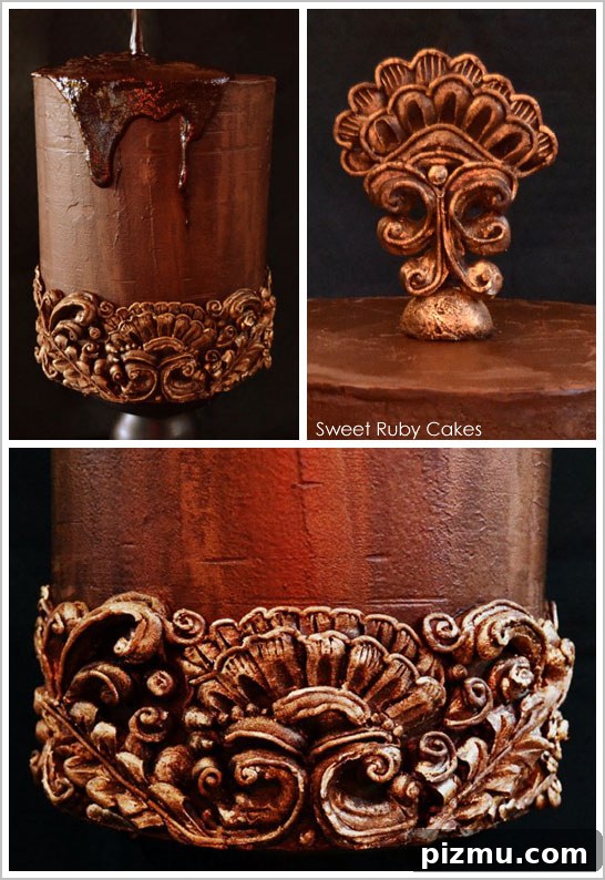 Carved Ganache by Sweet Ruby Cakes | TheCakeBlog.com Carved Ganache by Sweet Ruby Cakes | TheCakeBlog.com