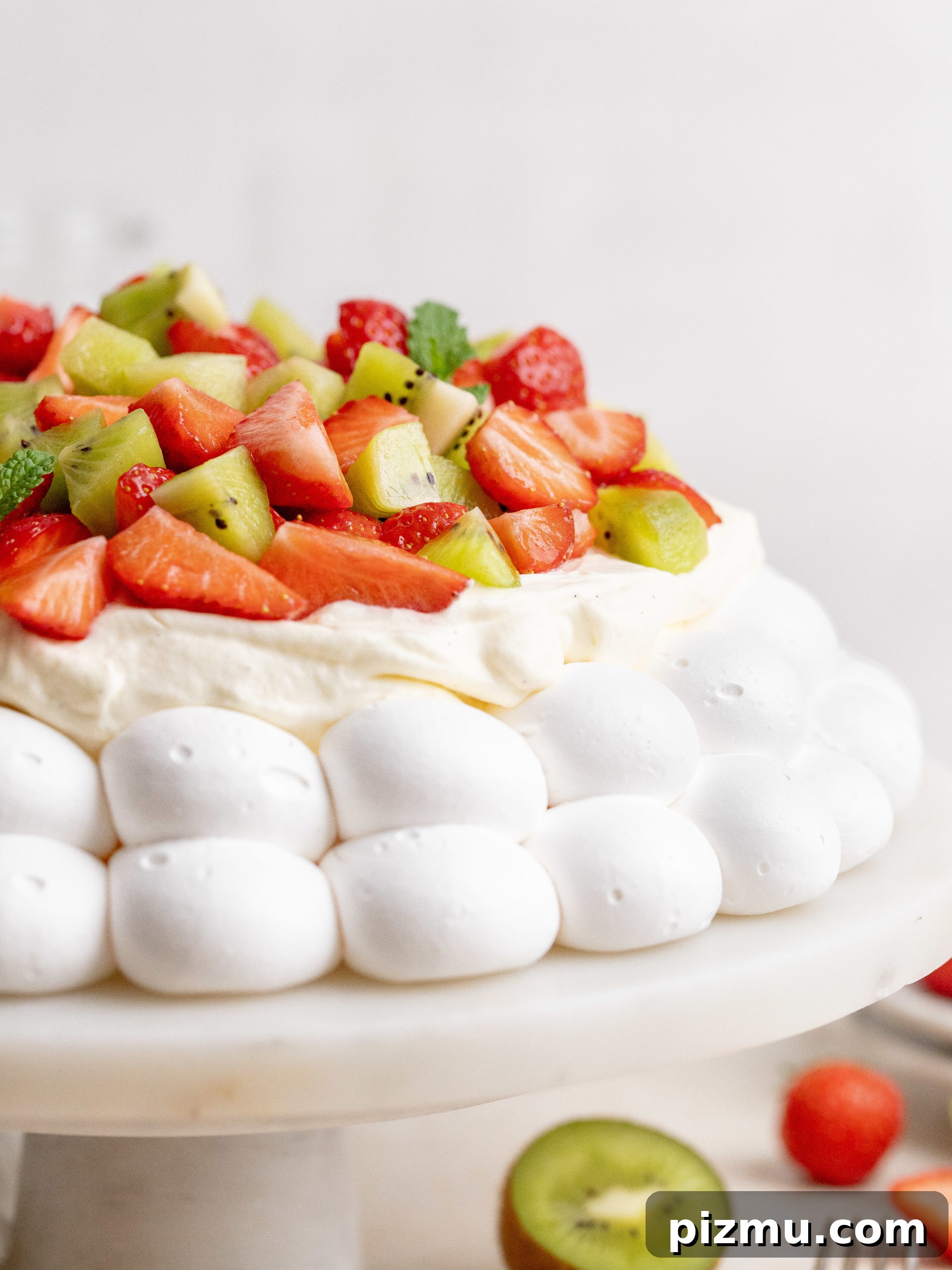 Summer Pavlova Recipe with Fresh Berries 7 Pavlova served