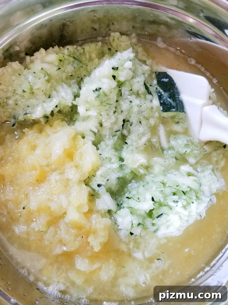 Zucchini bread batter