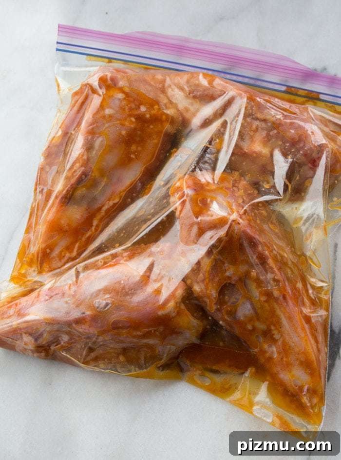 Low-Carb Barbecue Chicken Marinade Recipe 3 Marinade within a large resealable plastic bag.