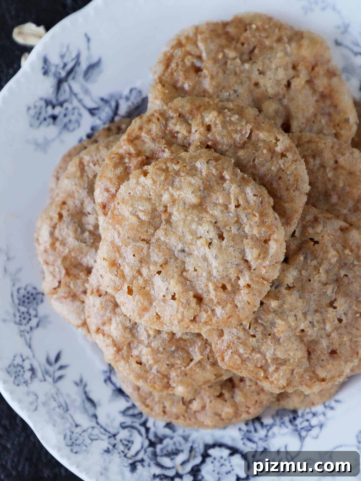 20 Classic Christmas Cookie Recipes to Bake This Season 6 Oat Lace Cookies Blue White China.