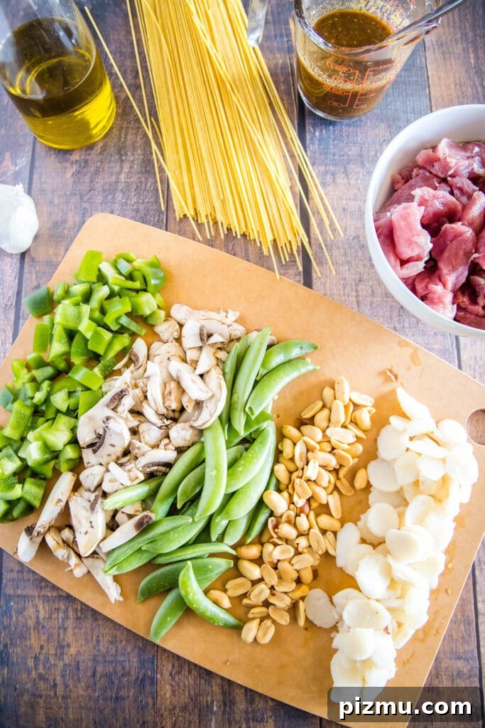 Garlic Sesame Stir-Fry Noodles with Veggies 4 ingredients for asian noodles