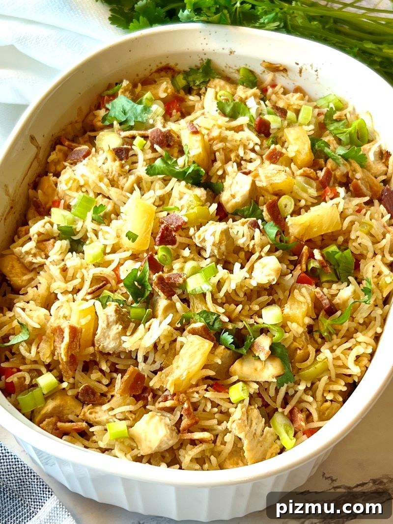 Pineapple Chicken and Rice Casserole Recipe 11 Pineapple Chicken and Rice Casserole close-up