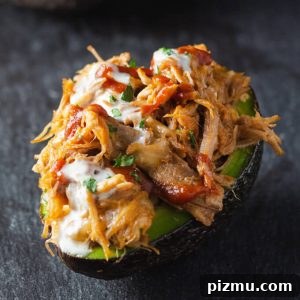 Pulled Pork Stuffed Avocado Boats