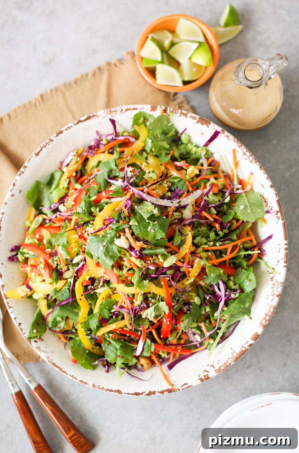 Thai Cashew Chopped Salad with Sesame-Garlic Dressing