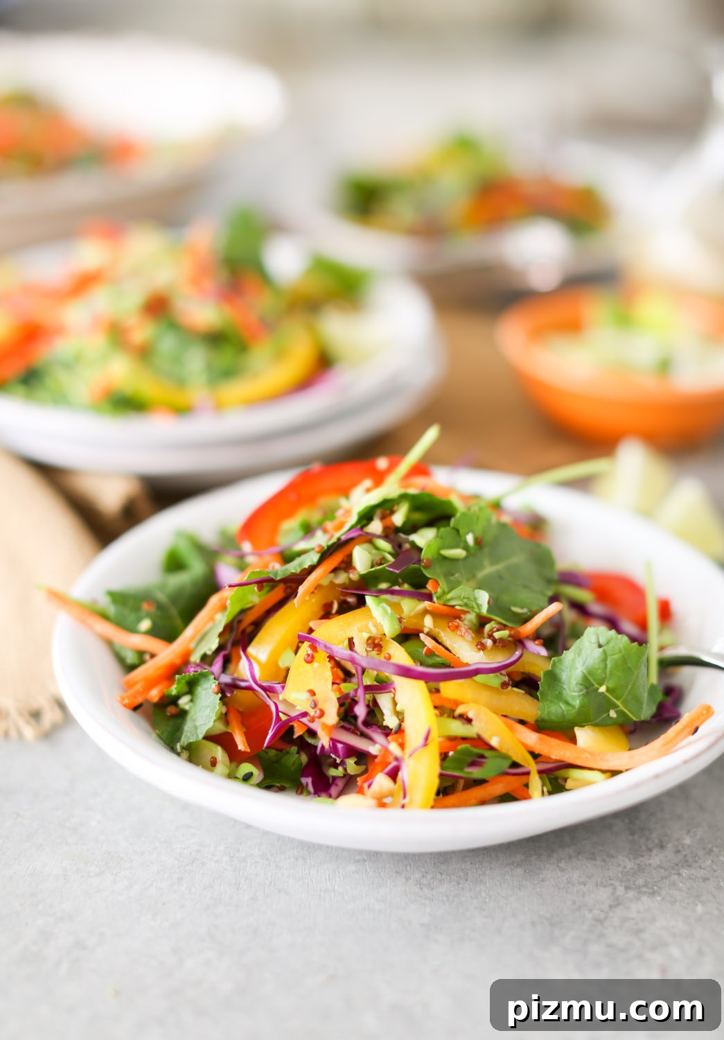 Rainbow Chopped Salad Recipe with Sesame Garlic Dressing 4 Thai Cashew Chopped Salad with Sesame-Garlic Dressing