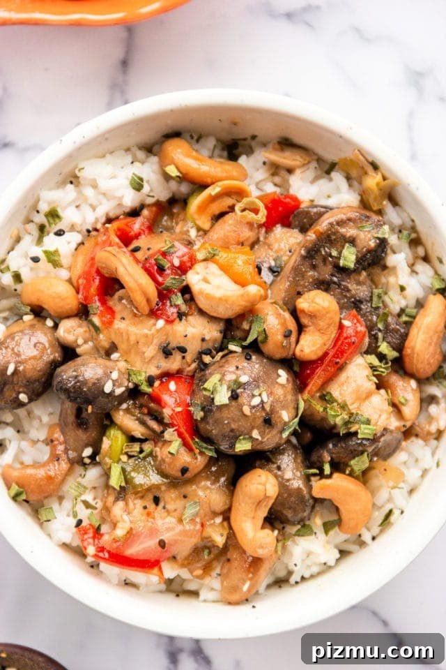Crispy Cashew Chicken Stir-Fry with Garlic Sauce 2 Cashew Chicken
