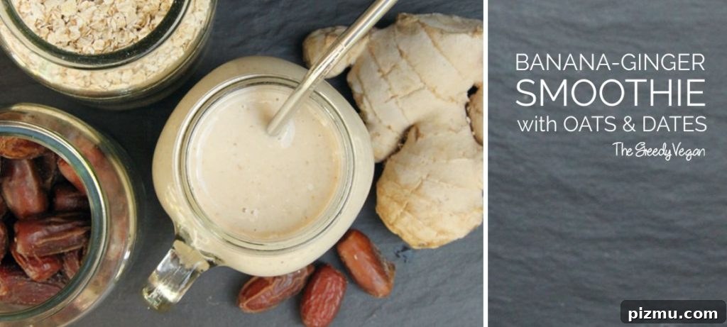 Banana and Ginger Smoothie in glass