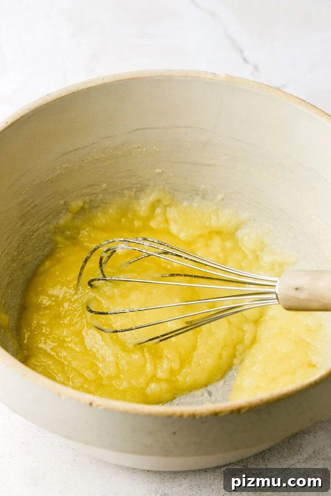 melted butter mixed with sugar
