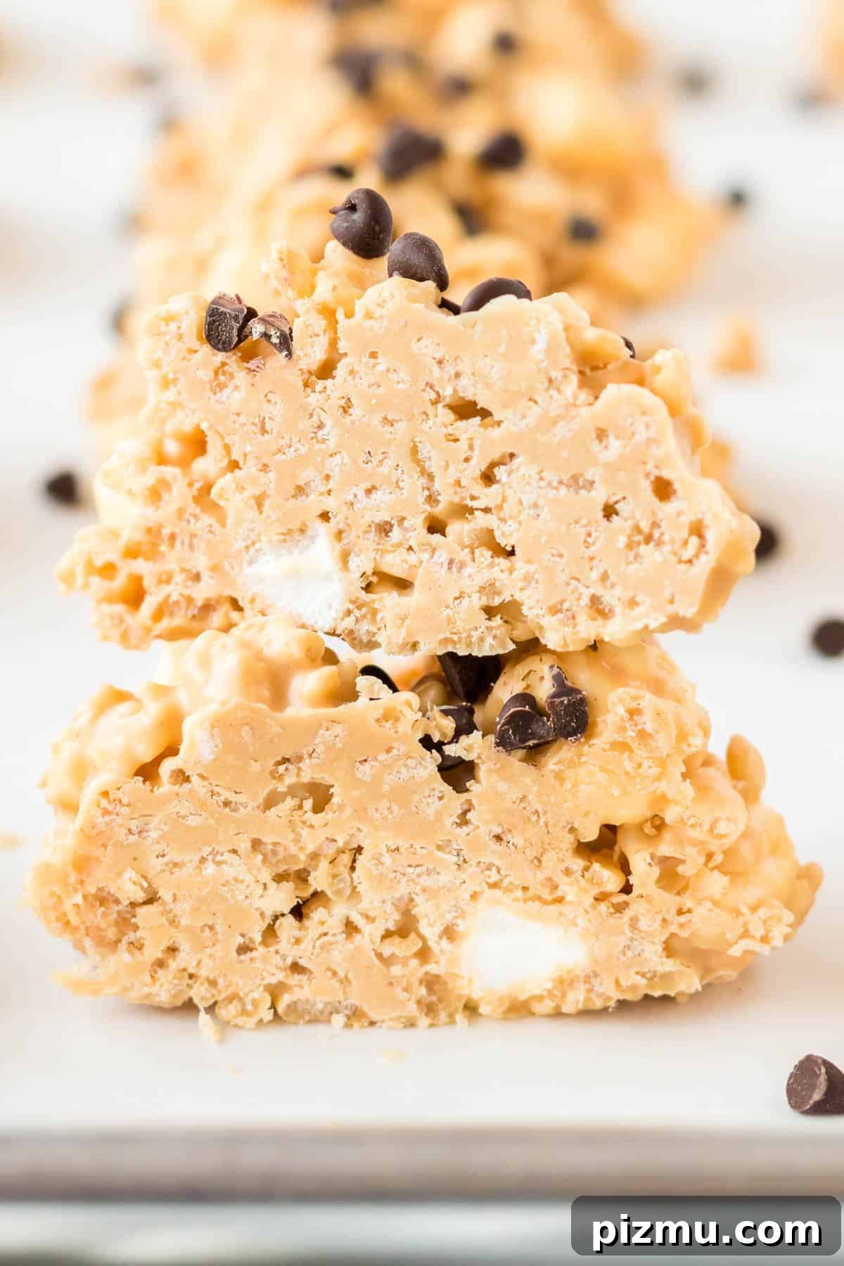 no bake avalanche cookie cut in half to show the inside