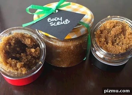 DIY 2-Ingredient Body Scrub for Smooth Skin 3 With only two ingredients, this homemade body scrub is easy to make and a thoughtful diy gift.