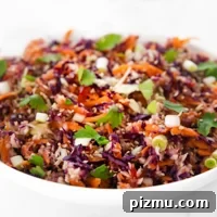 Crunchy Asian Slaw with Sesame-Ginger Dressing 5 Square photo of a bowl of Asian slaw