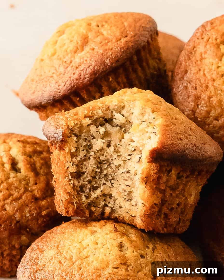 Small-Batch Banana Muffins (Makes 2) 2 Two banana muffins are soft, moist and fluffy. Quick bakery-style banana muffins made with two ripe bananas.