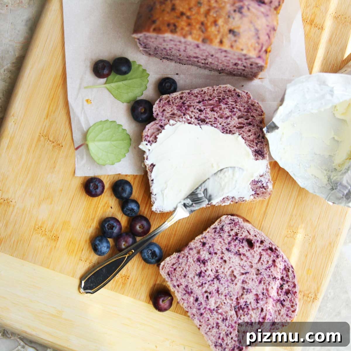 Classic Eggless Dairy-Free Blueberry Yeast Bread Recipe 17 loaf cooling on rack