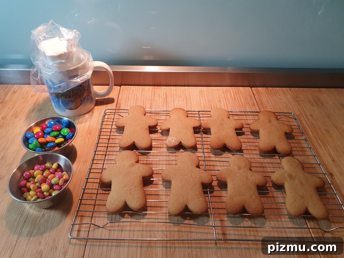 Setting up to decorate gingerbread men with icing and candies