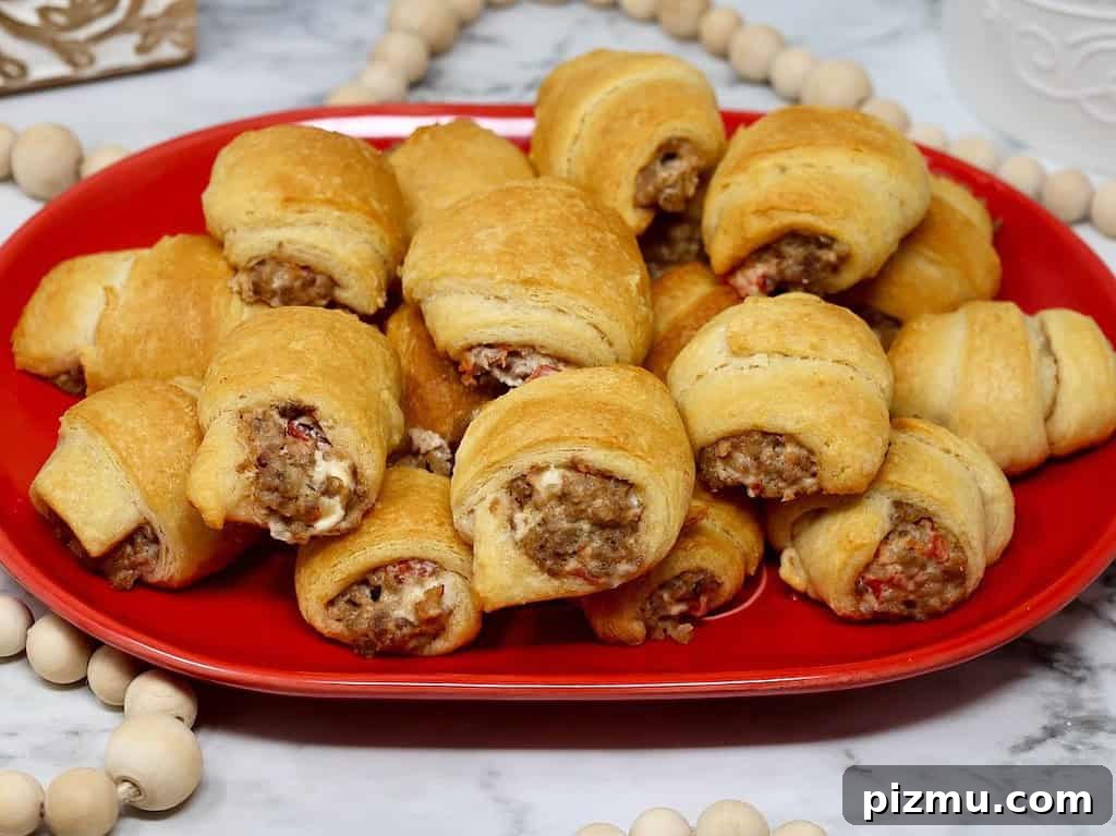 Rotel Sausage and Cream Cheese Crescent Rolls 2 rotel sausage and cream cheese crescents