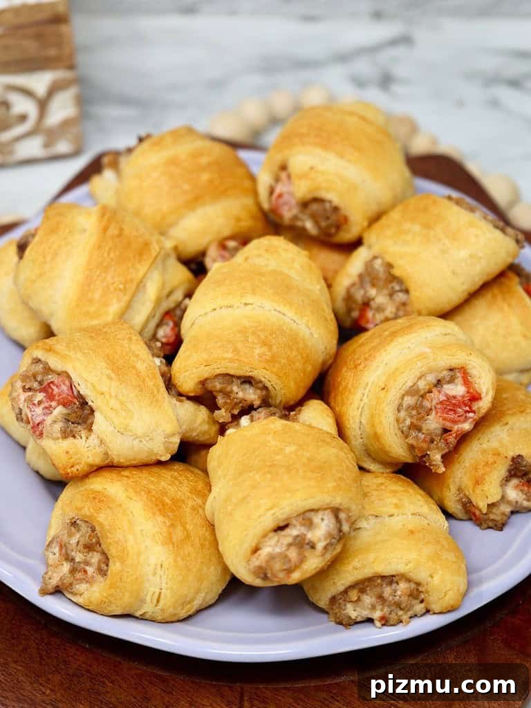 Rotel Sausage and Cream Cheese Crescent Rolls 3 sausage cream cheese crescents recipe