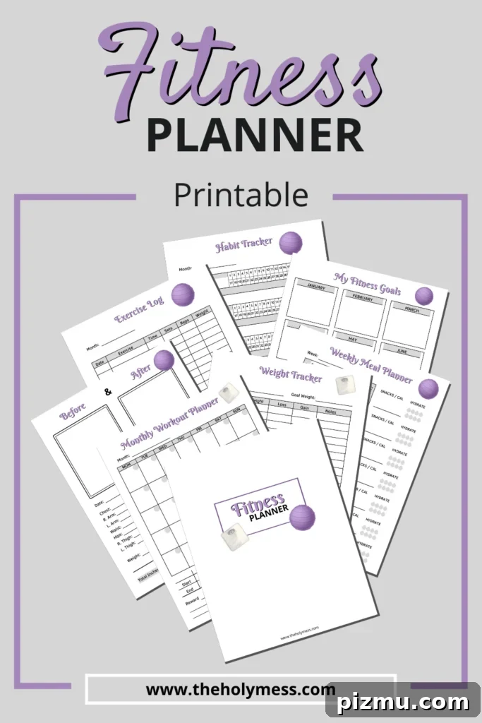 Download Your Free 2026 Printable Fitness Planner 3 The Holy Mess Fitness Planner