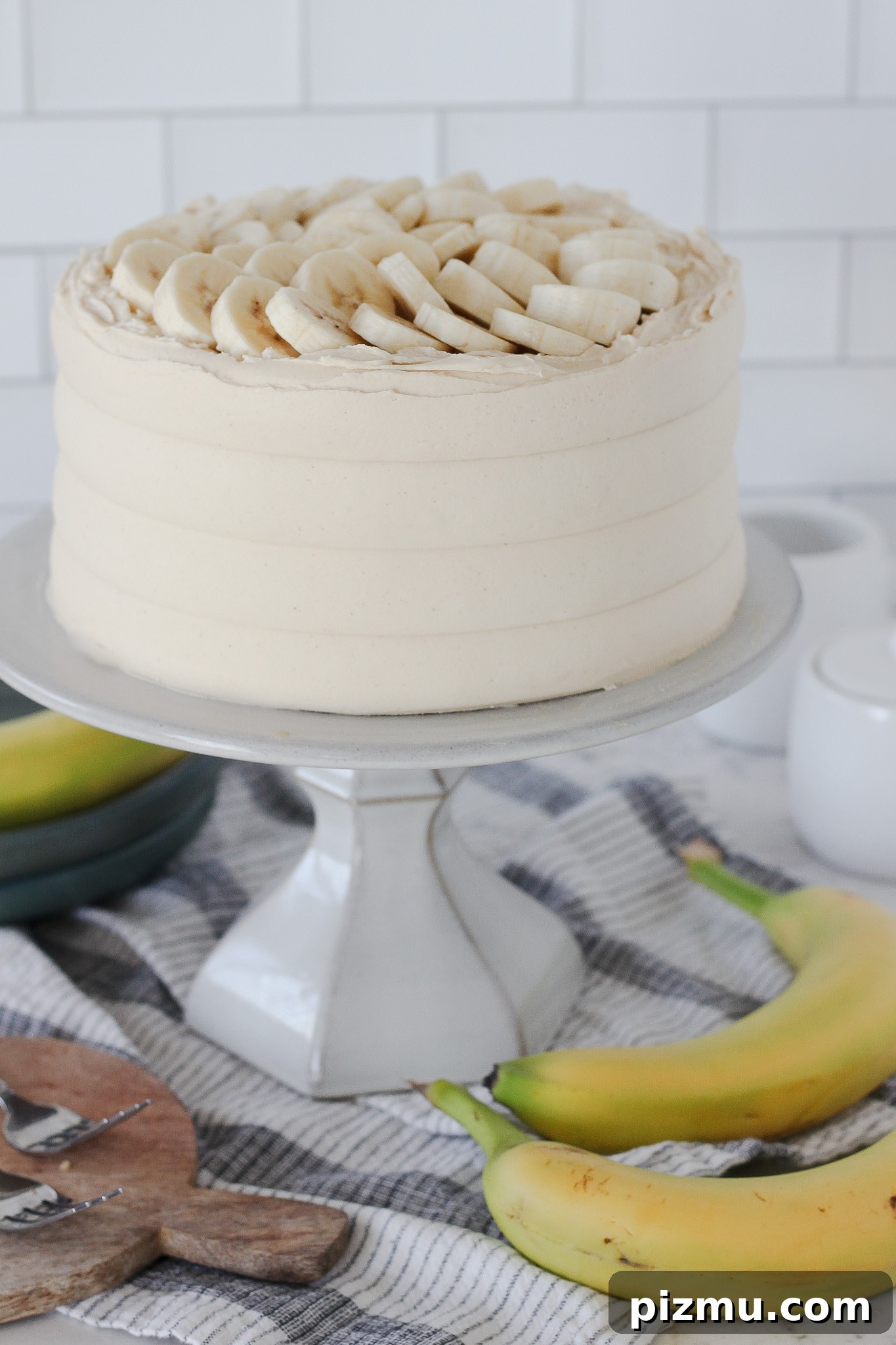 Decadent Peanut Butter Banana Cake Recipe 3 Mixing peanut butter banana cake batter