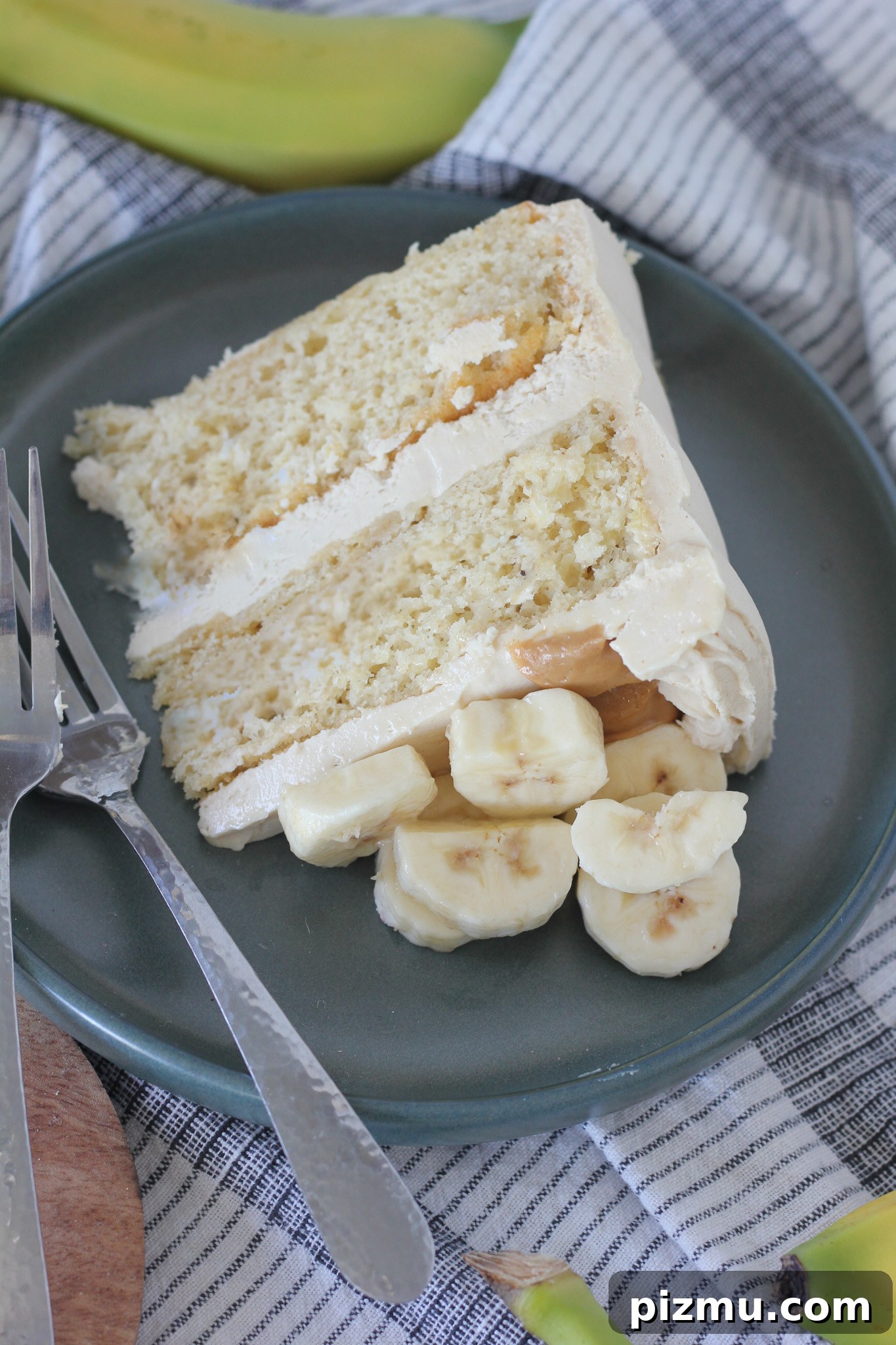 Decadent Peanut Butter Banana Cake Recipe 8 Finished peanut butter banana cake