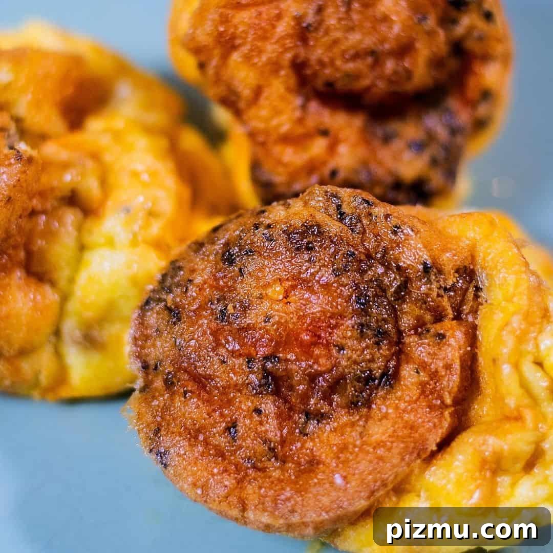 keto egg fast bites on blue plate