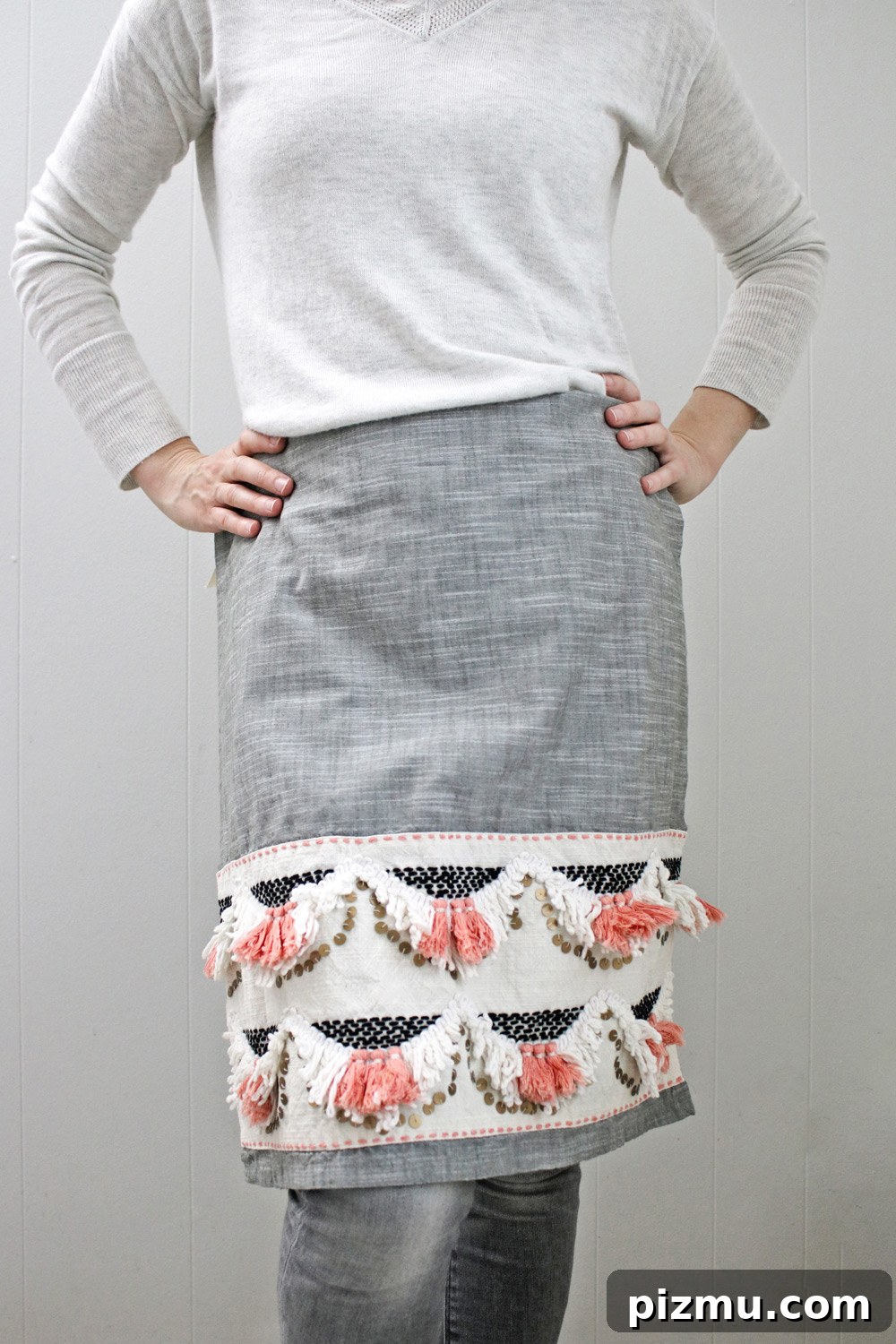 Turn Dish Towels into a No Sew Apron 2 No Sew DIY DIsh Towel Apron