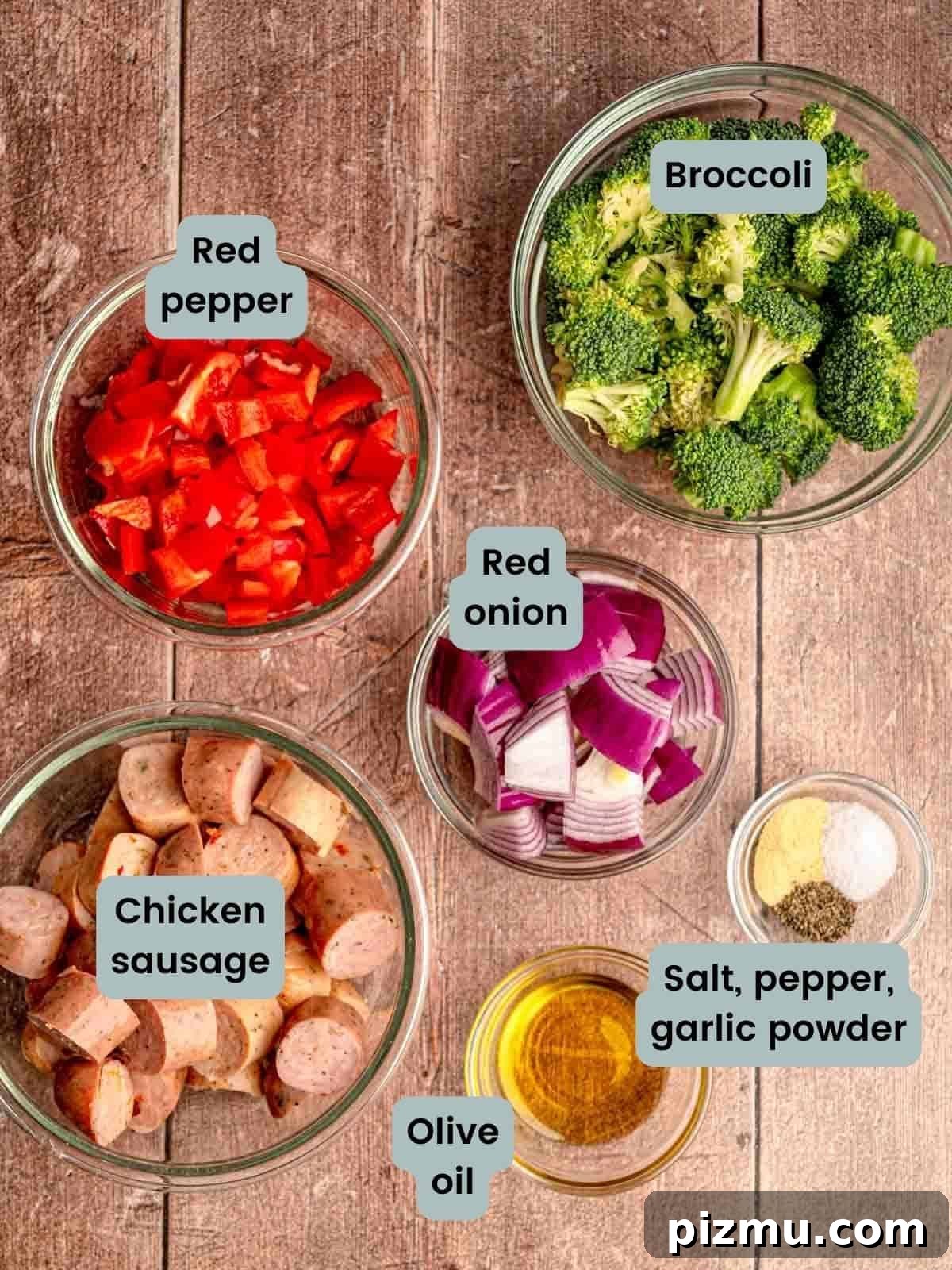 Sheet Pan Italian Sausage with Peppers and Broccoli Recipe 3 Ingredients to make sheet pan sausage and vegetables.