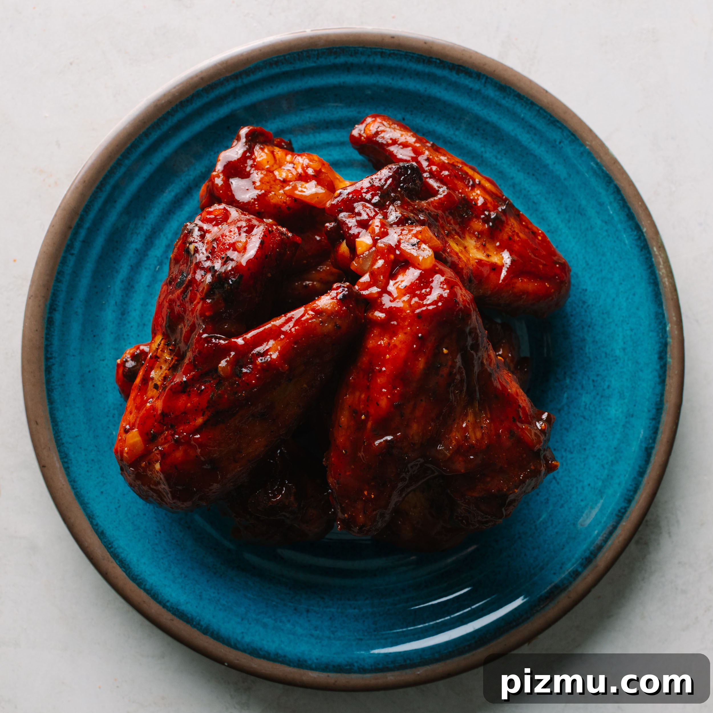 Buffaque Wings Recipe: Buffalo BBQ Chicken Wings 14 Served Buffaque wings with dipping sauce.