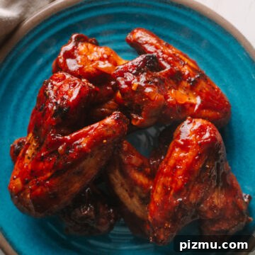 Buffaque Wings Recipe: Buffalo BBQ Chicken Wings 21 Buffaque wings plated